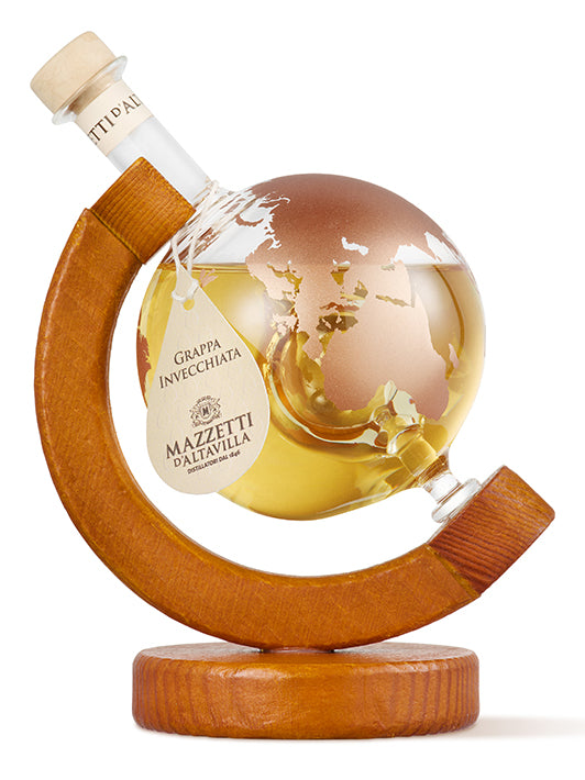 Coffret Mappamondo con Rame - Grappa Invecchiata
